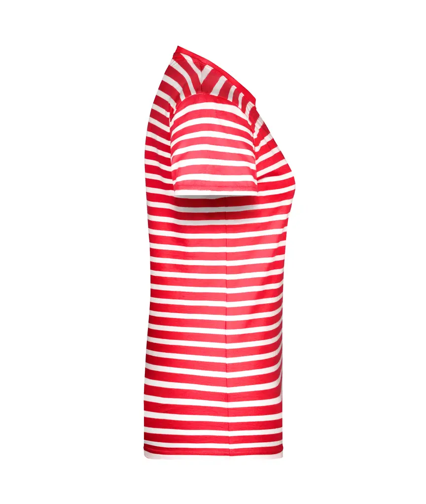 Ženska prugasta majica 8027 red/white M-2