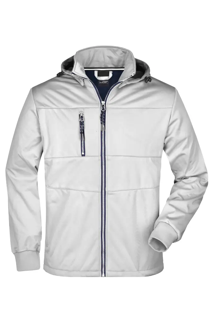 Muška softshell jakna JN1078 white/white/navy S-0