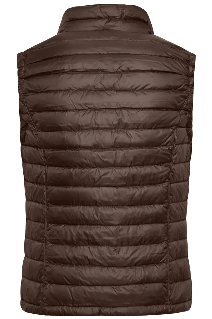 Ženski pernati prsluk JN1079 coffee/black M-7