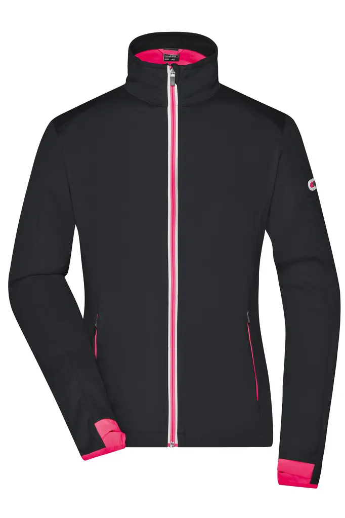 Ženska softshell jakna JN1125 black/light-red S-0