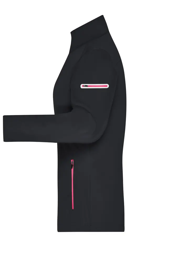 Ženska softshell jakna JN1125 black/light-red S-1