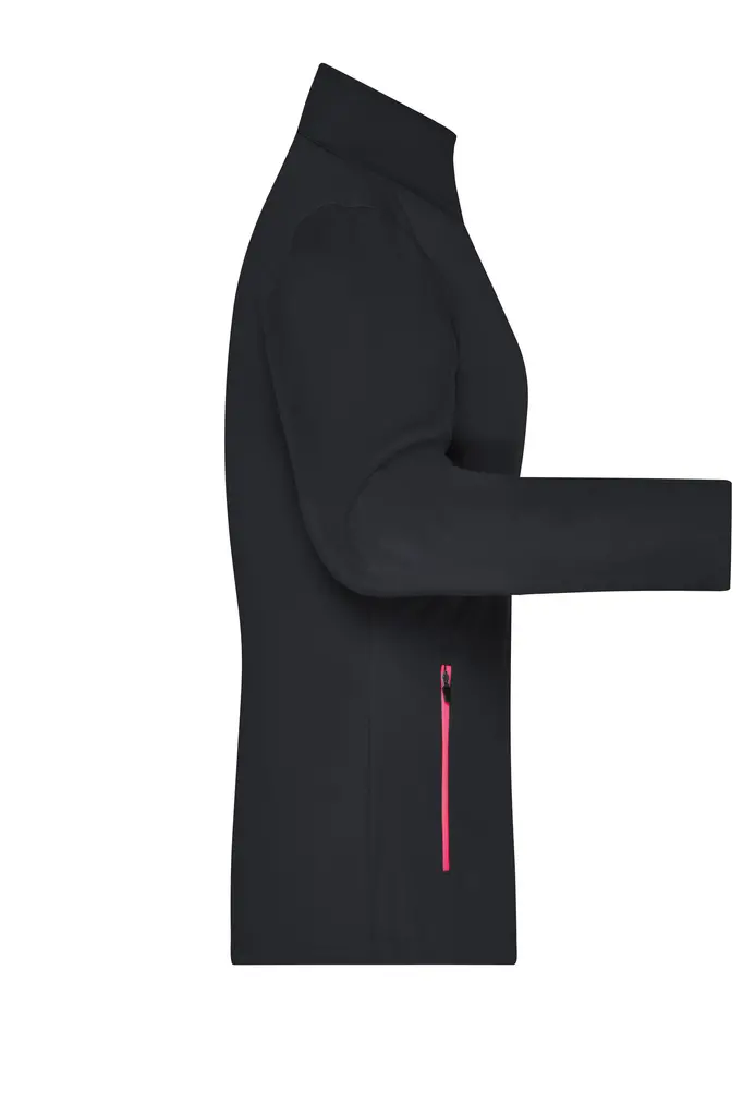 Ženska softshell jakna JN1125 black/light-red S-2