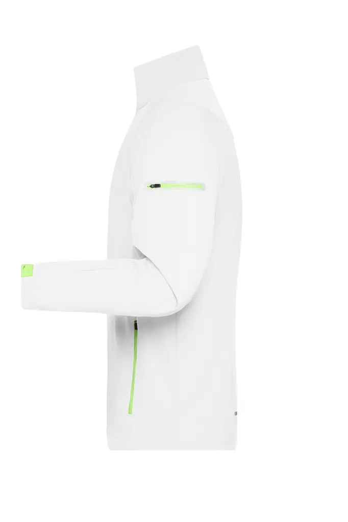Muška softshell jakna JN1126 white/bright-green M-1