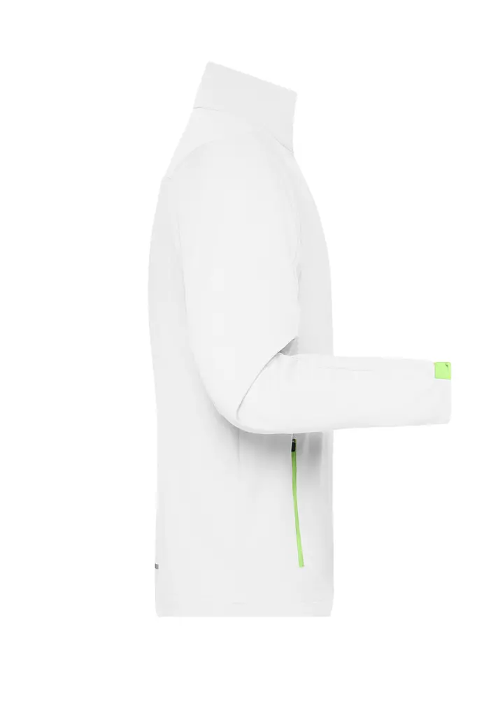 Muška softshell jakna JN1126 white/bright-green M-2
