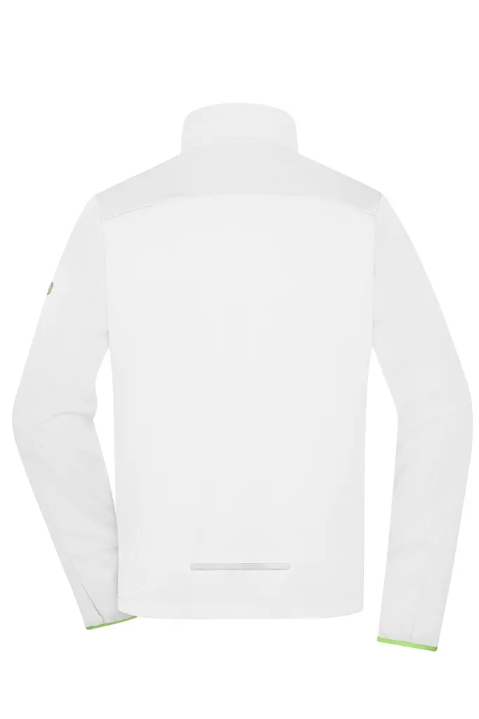 Muška softshell jakna JN1126 white/bright-green M-7