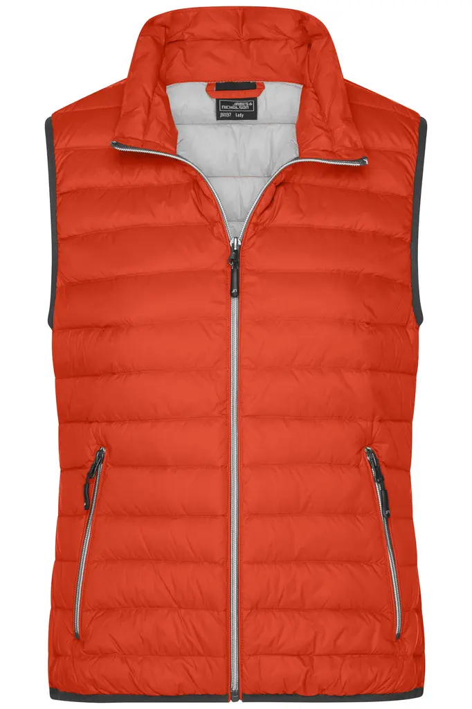 Ženski pernati prsluk JN1137 burnt-orange/silver S-1 Ženski pernati prsluk JN1137 burnt-orange/silver S-1