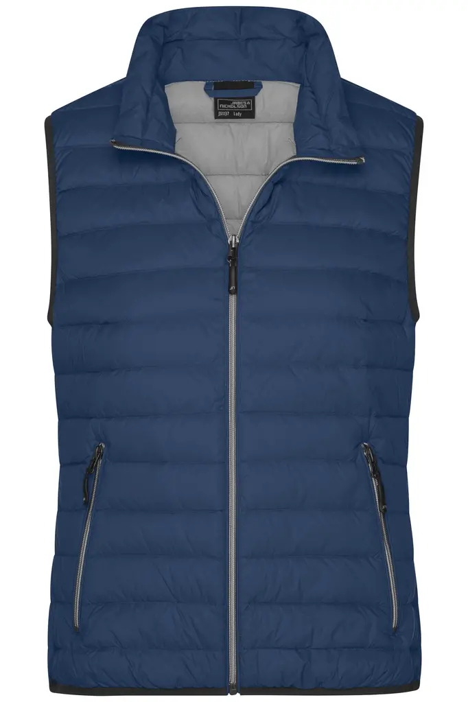 Ženski pernati prsluk JN1137 indigo-blue/silver S-4
