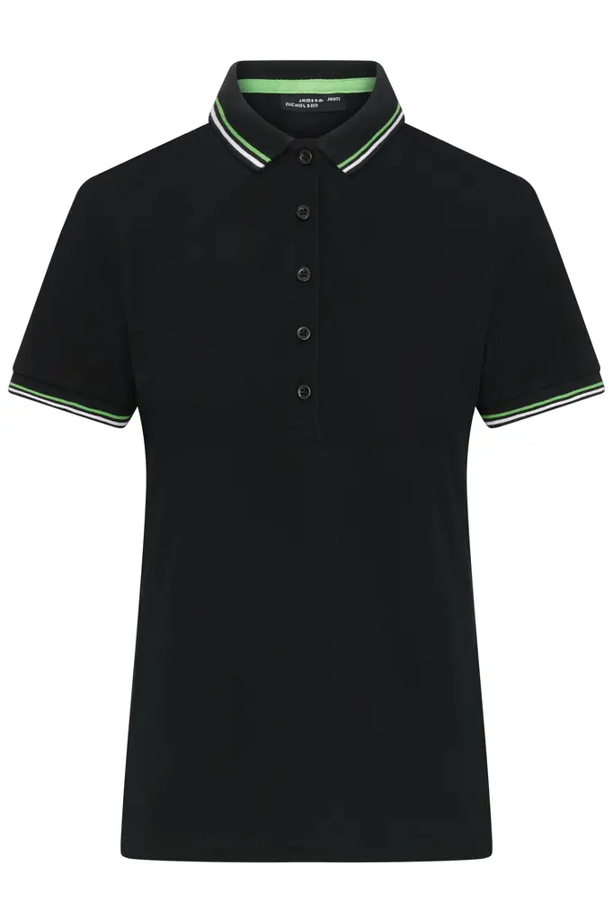 Ženska polo majica JN1305 black/white/lime-green XS-0
