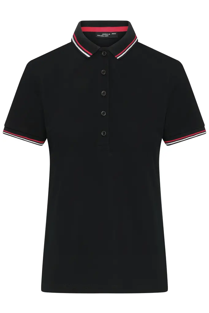 Ženska polo majica JN1305 black/white/red XS-0