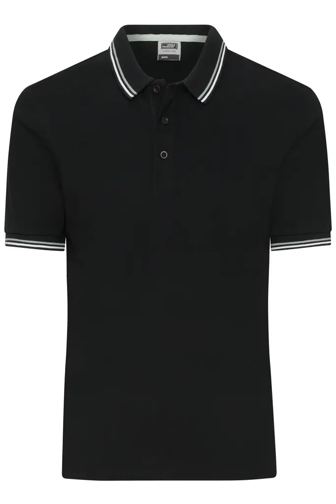 Polo majica JN1306 black/white/grey S-0