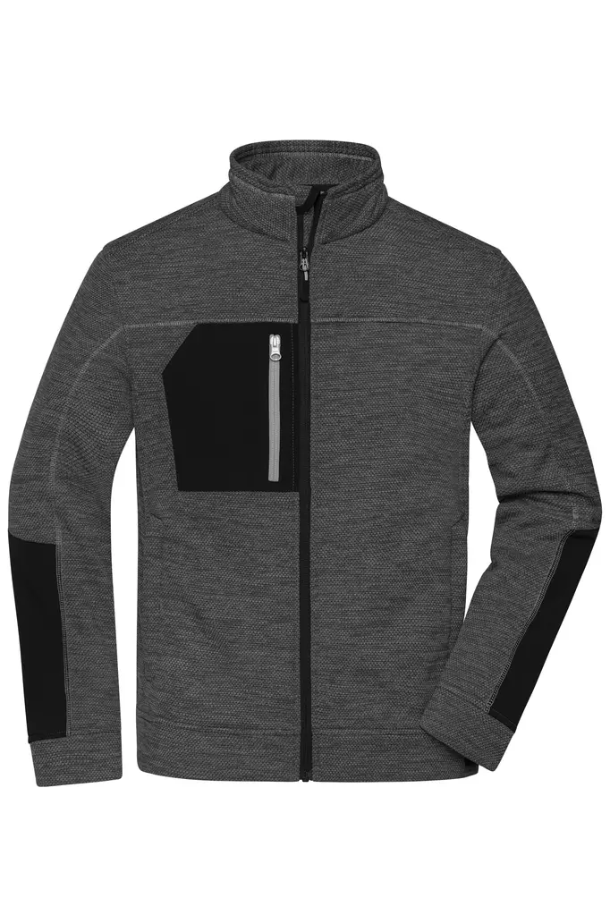 Muški flis JN1818 black-melange/black/silver XS-0