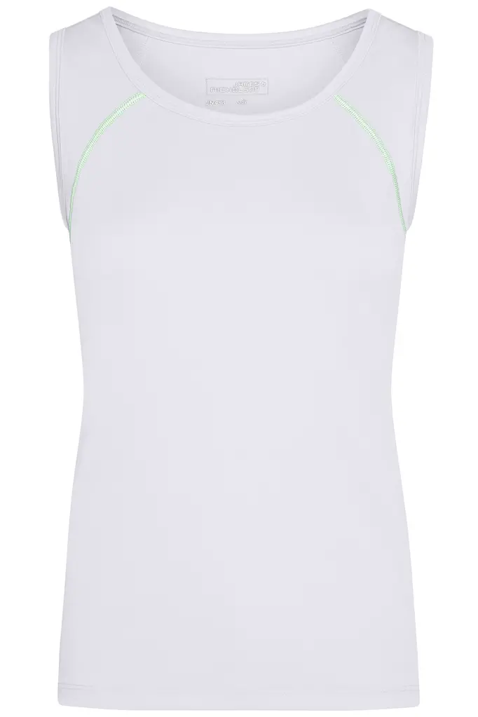 Ženska majica za trčanje JN493 white/bright-green S-0
