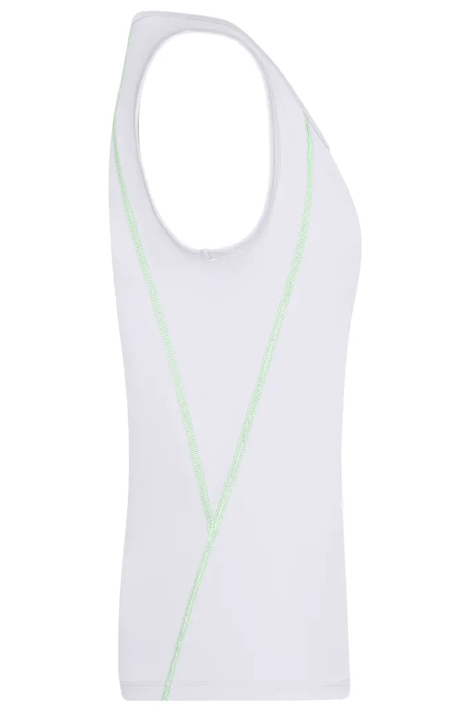 Ženska majica za trčanje JN493 white/bright-green S-2