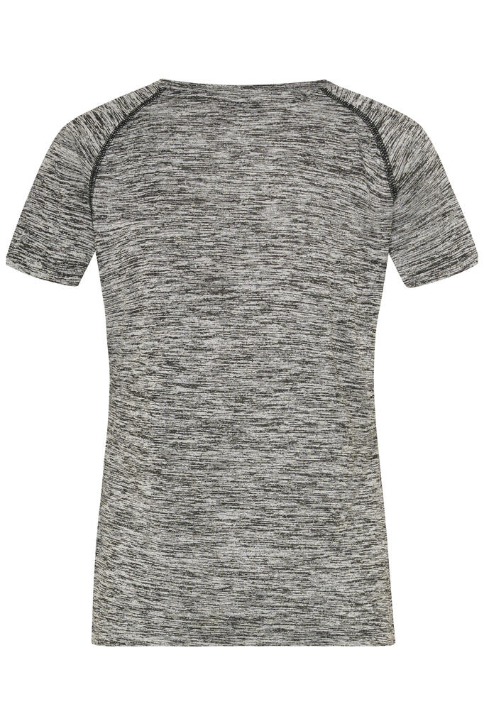 Ženska sportska majica JN495 black-melange/black XS-3 Ženska sportska majica JN495 black-melange/black XS-3