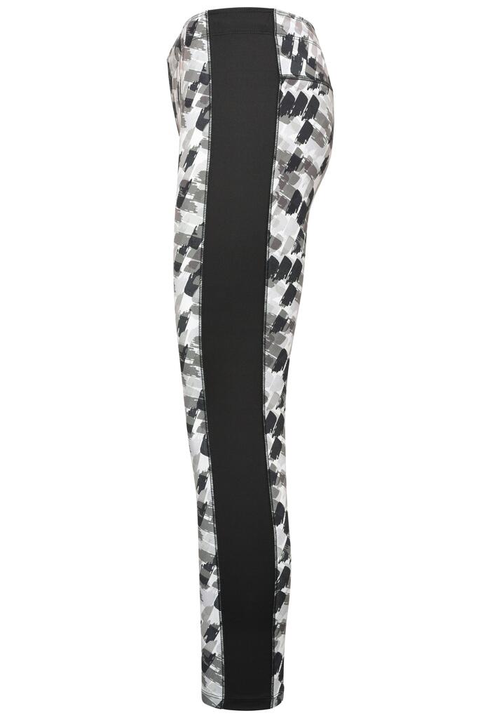 Ženske tajice za trčanje JN527 black-printed/black XS-1