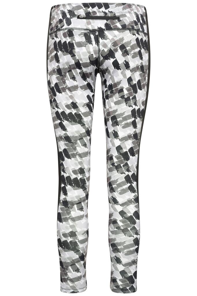 Ženske tajice za trčanje JN527 black-printed/black XS-3