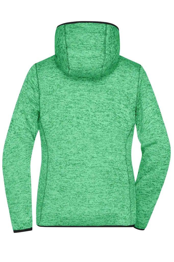 Ženski flis JN588 green-melange/black S-3