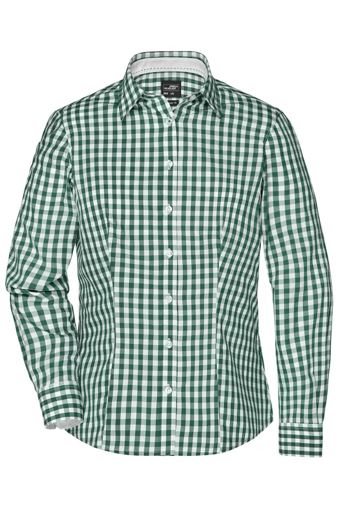 Ženska košulja JN616 forest-green/white XS-0
