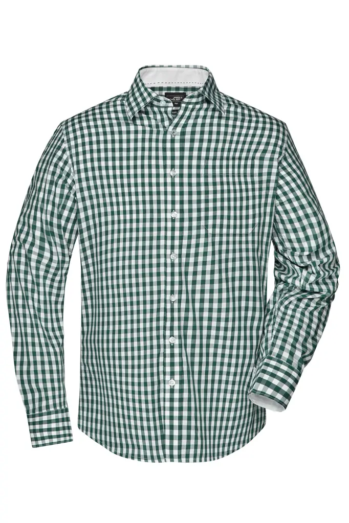 Muška košulja JN617 forest-green/white S-0