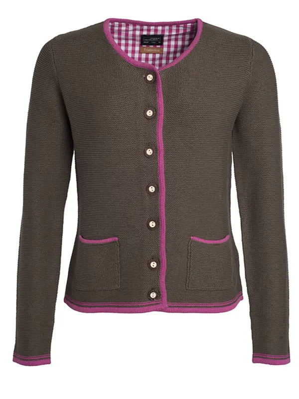 Ženska jakna JN639 brown-melange/purple/purple XS-0