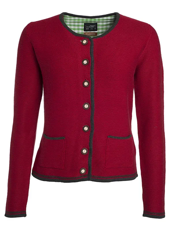 Ženska jakna JN639 red/anthracite-melange/green XS-0