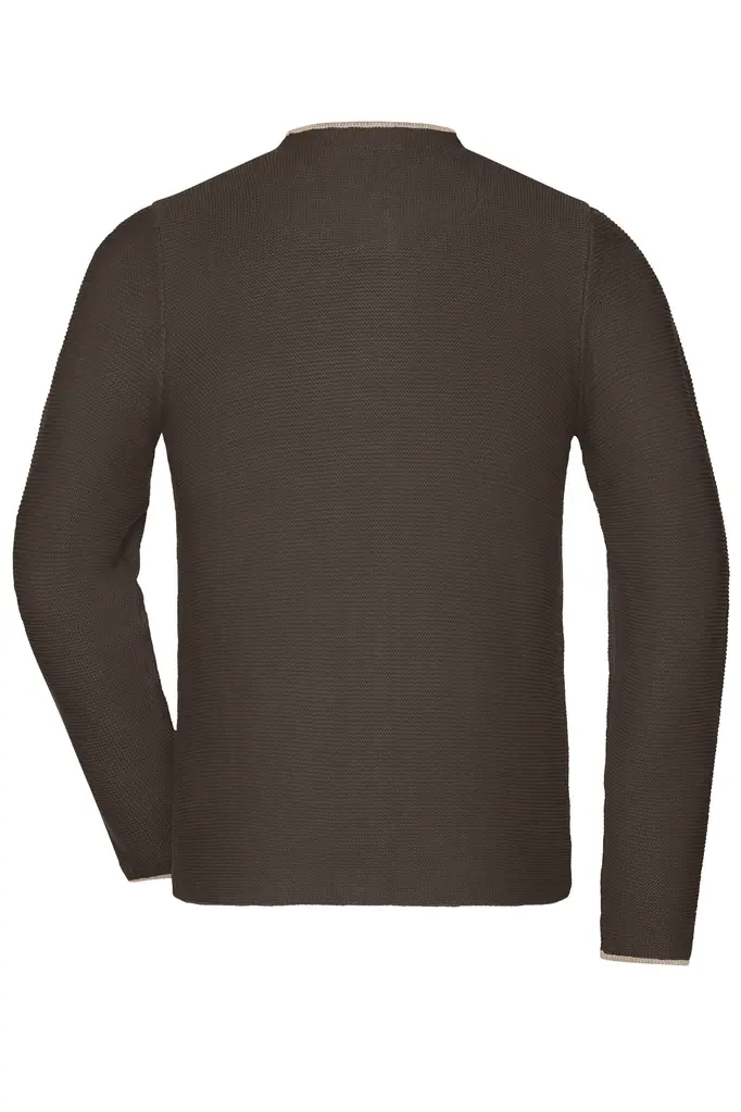 Muška košulja JN640 brown-melange/beige/royal L-3
