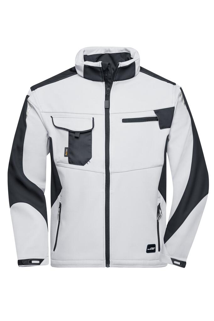 Radna softshell jakna JN844 white/carbon XS-0 Radna softshell jakna JN844 white/carbon XS-0