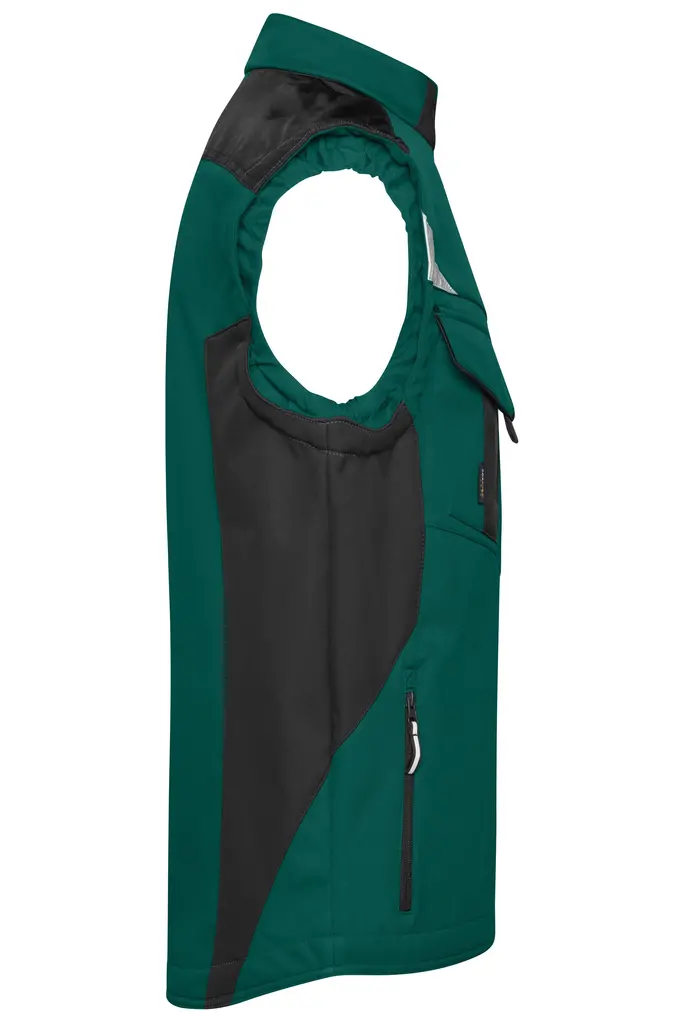 Radni softshell prsluk  JN845 dark-green/black XS-5