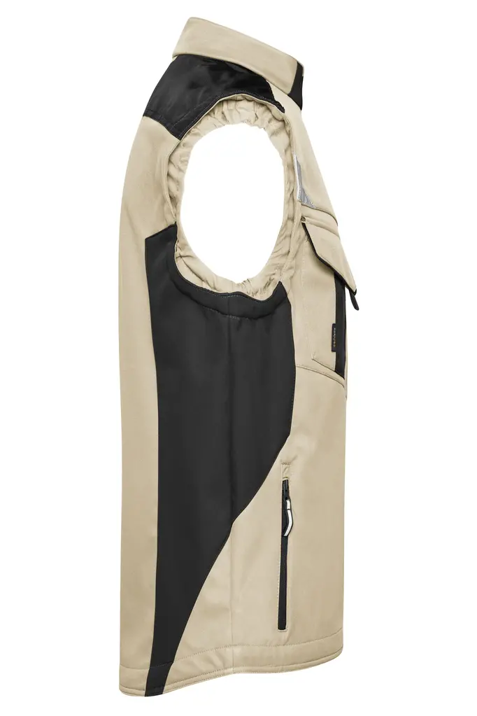 Radni softshell prsluk  JN845 stone/black XS-5