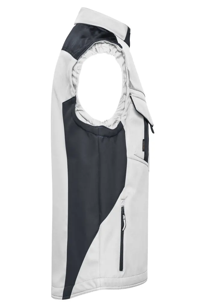 Radni softshell prsluk JN845 white/carbon XS-5 Radni softshell prsluk JN845 white/carbon XS-5