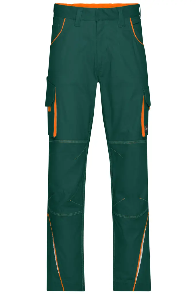 Radne hlače  JN847 dark-green/orange 25-0