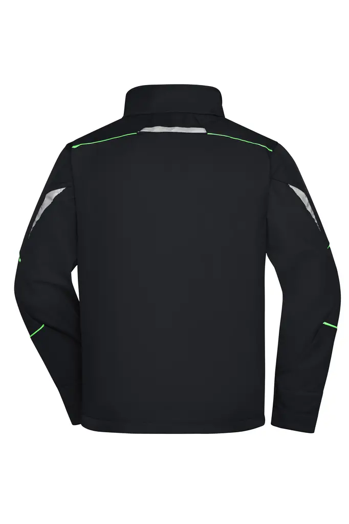 Radna softshell jakna JN851 black/lime-green XS-6 Radna softshell jakna JN851 black/lime-green XS-6