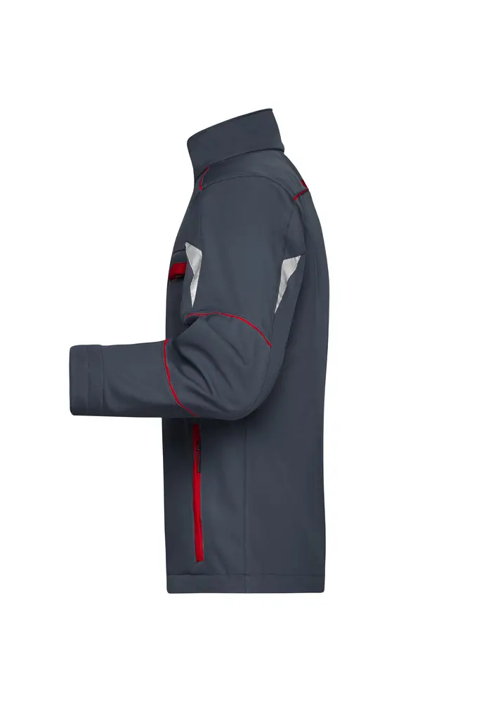 Radna softshell jakna JN851 carbon/red XS-4 Radna softshell jakna JN851 carbon/red XS-4