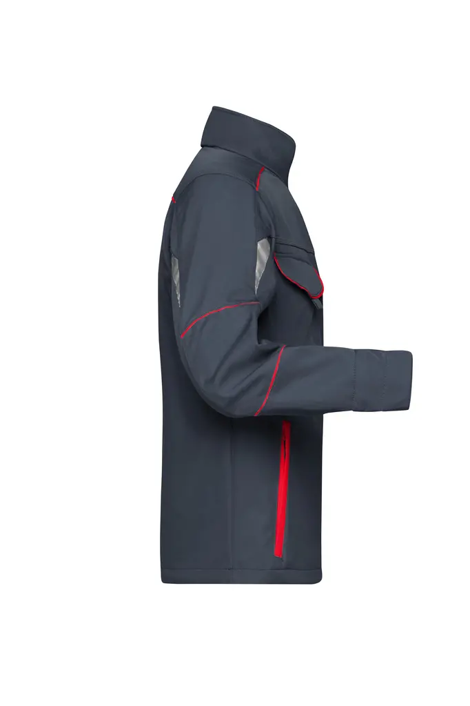 Radna softshell jakna JN851 carbon/red XS-5 Radna softshell jakna JN851 carbon/red XS-5