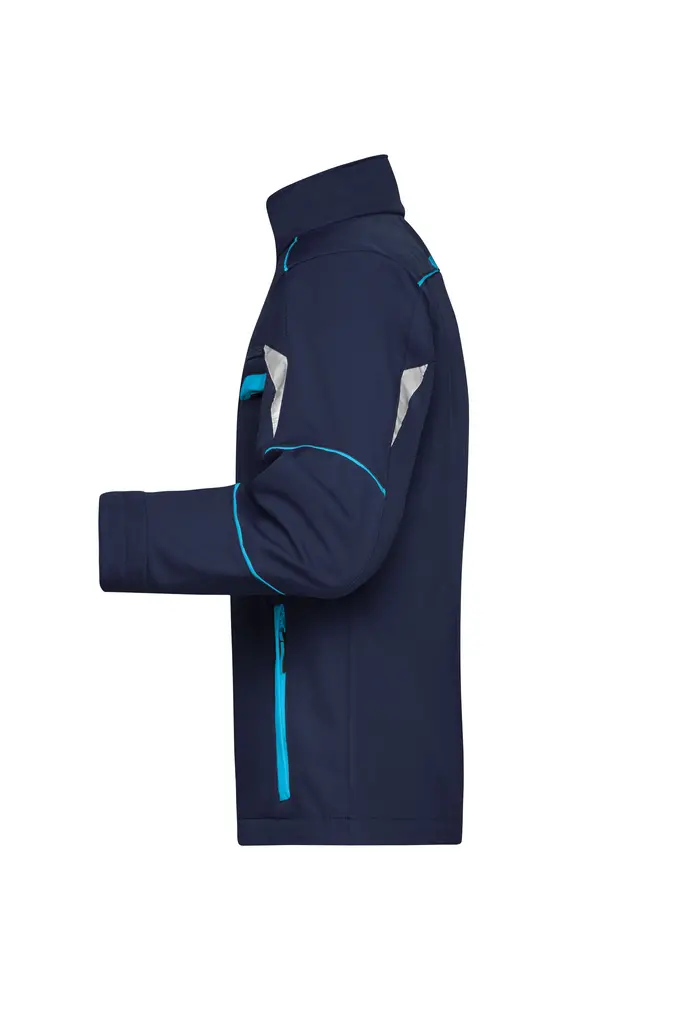 Radna softshell jakna JN851 navy/turquoise XS-4 Radna softshell jakna JN851 navy/turquoise XS-4