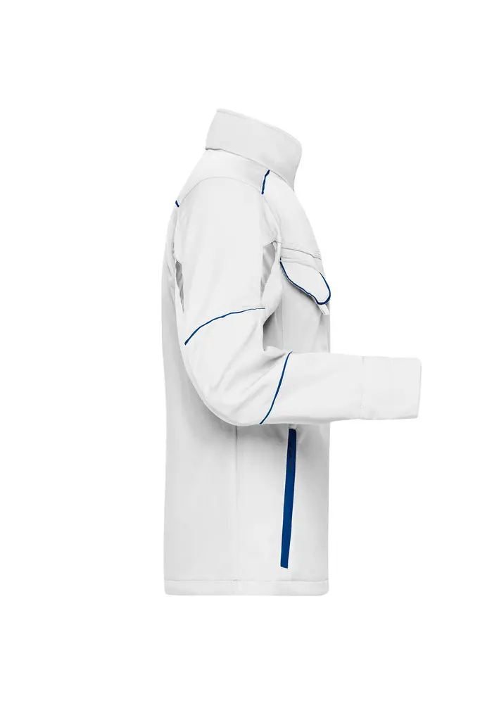 Radna softshell jakna JN851 white/royal XS-5