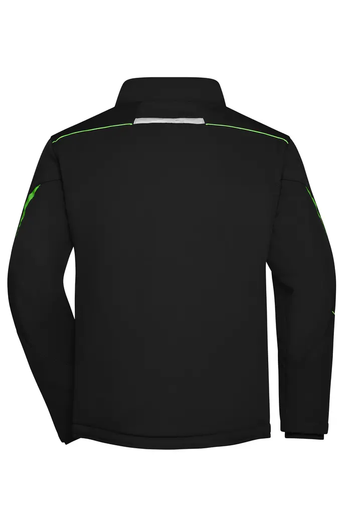 Radna softshell jakna JN853 black/lime-green XS-6