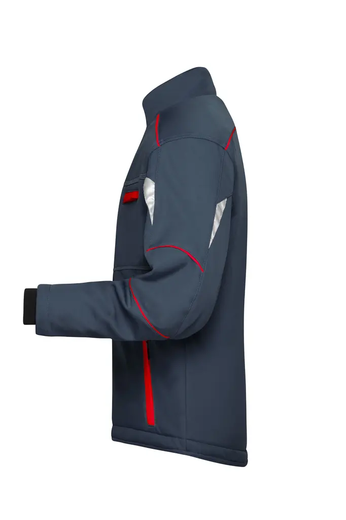 Radna softshell jakna JN853 carbon/red XS-4