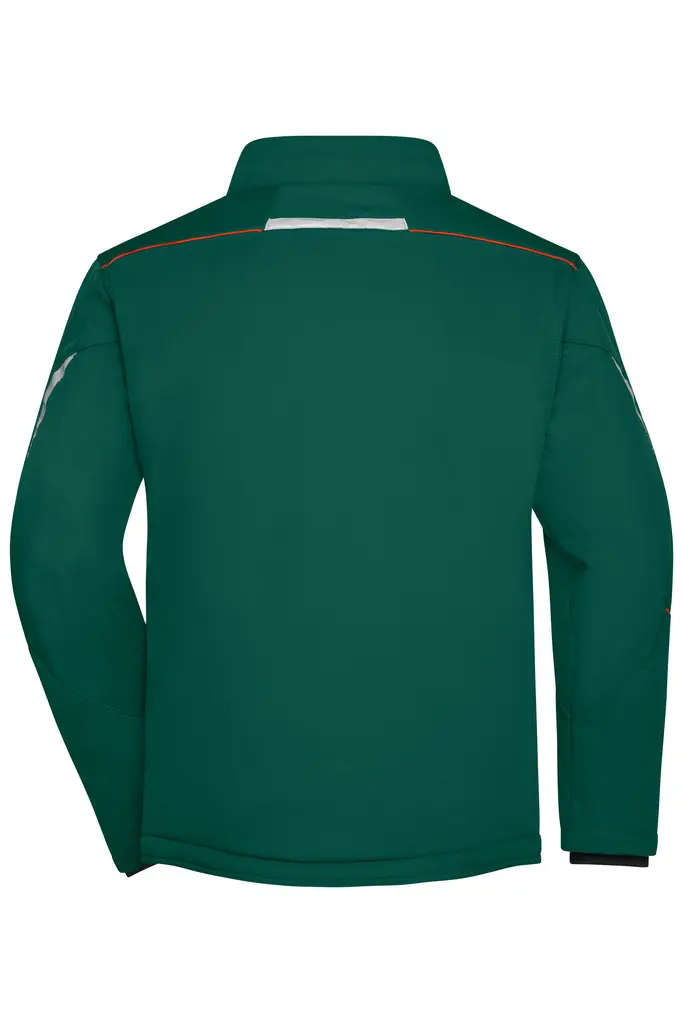 Radna softshell jakna JN853 dark-green/orange XS-7