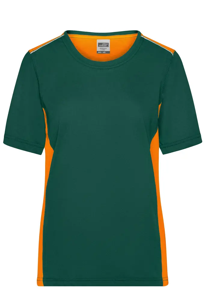 Ženska radna majica JN859 dark-green/orange XS-0