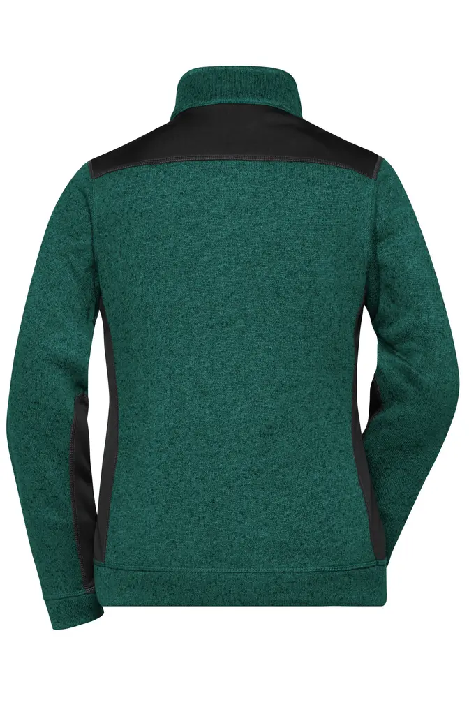 Radni flis ženski JN861 dark-green-melange/black XS-6