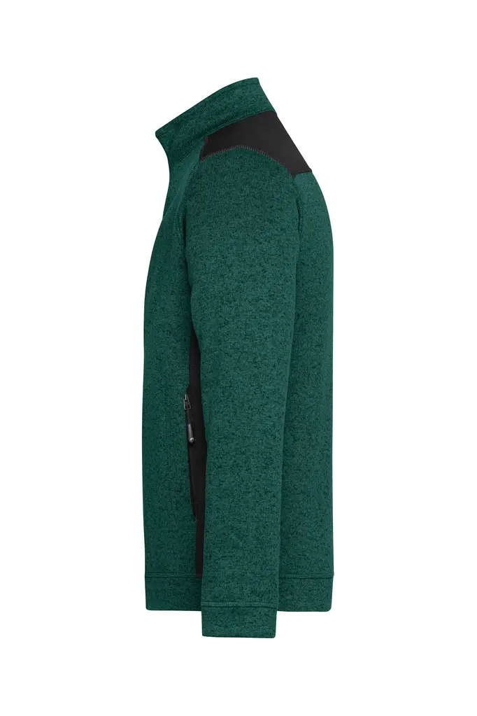 Radni flis  JN862 dark-green-melange/black XS-4