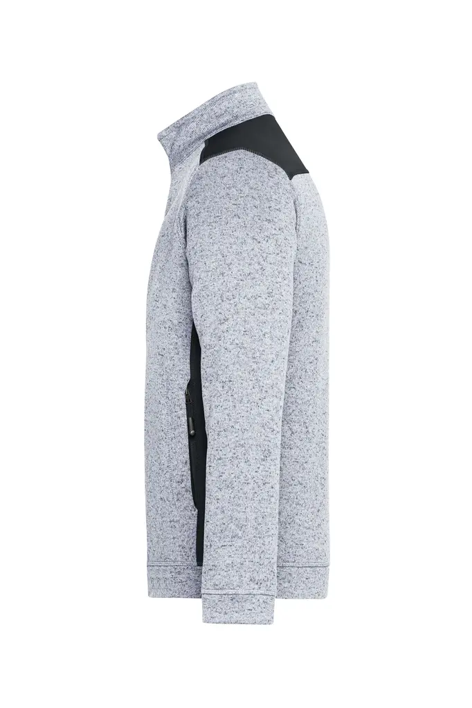 Radni flis  JN862 white-melange/carbon XS-4