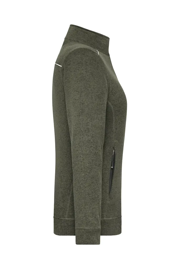 Radni flis ženski JN897 olive-melange/black XS-5