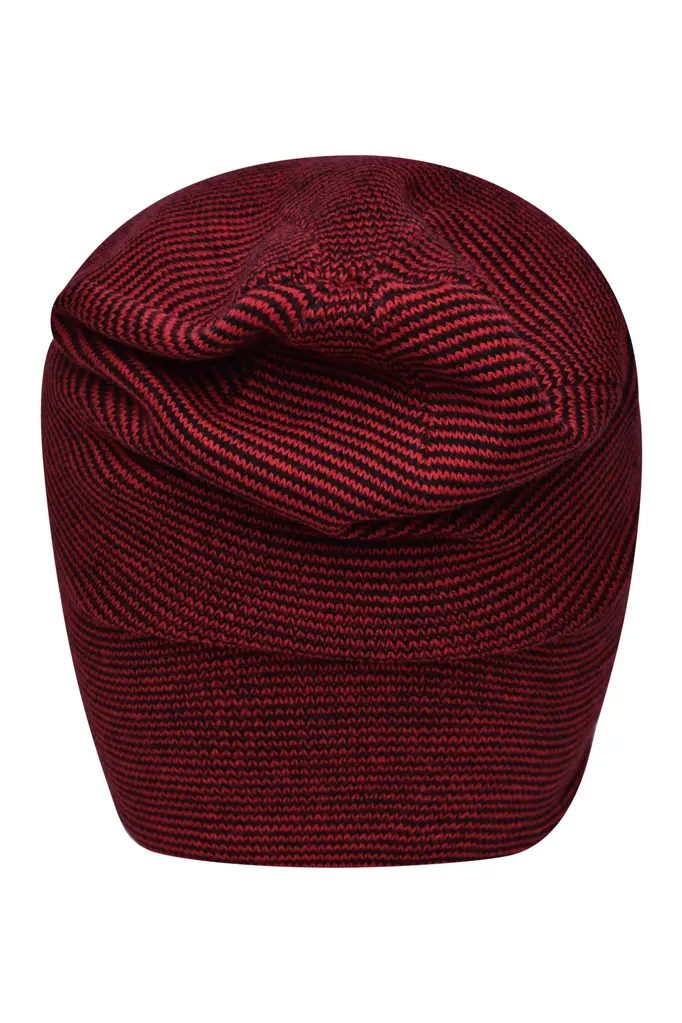 Pletena kapa MB7118 indian-red/black one size-7
