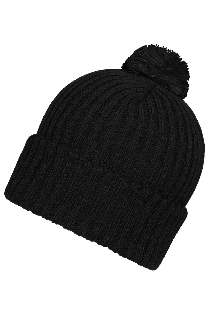 Pletena kapa MB7540 black one size-1