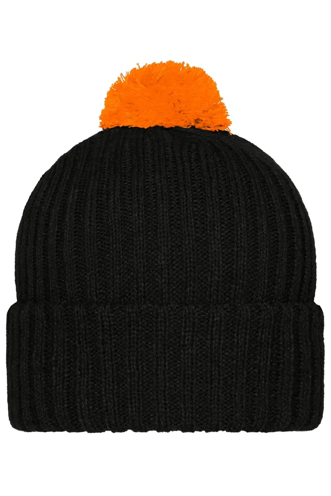 Pletena kapa MB7540 black/orange one size-0