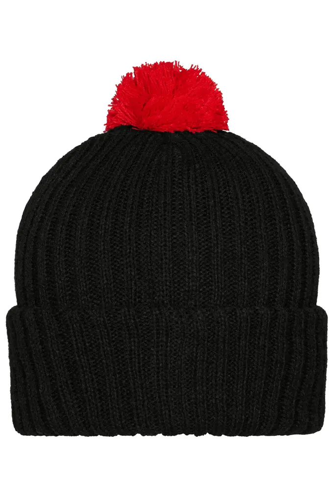 Pletena kapa MB7540 black/red one size-7