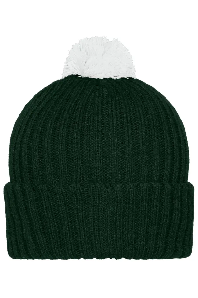 Pletena kapa MB7540 dark-green/white one size-7