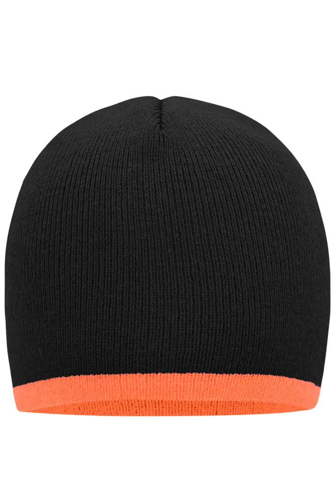 Pletena kapa MB7584 black/orange one size-0
